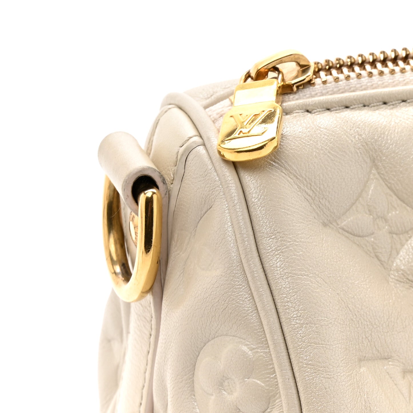 Lambskin Embossed Monogram Fall in Love Speedy 22 Bandouliere Ivory
