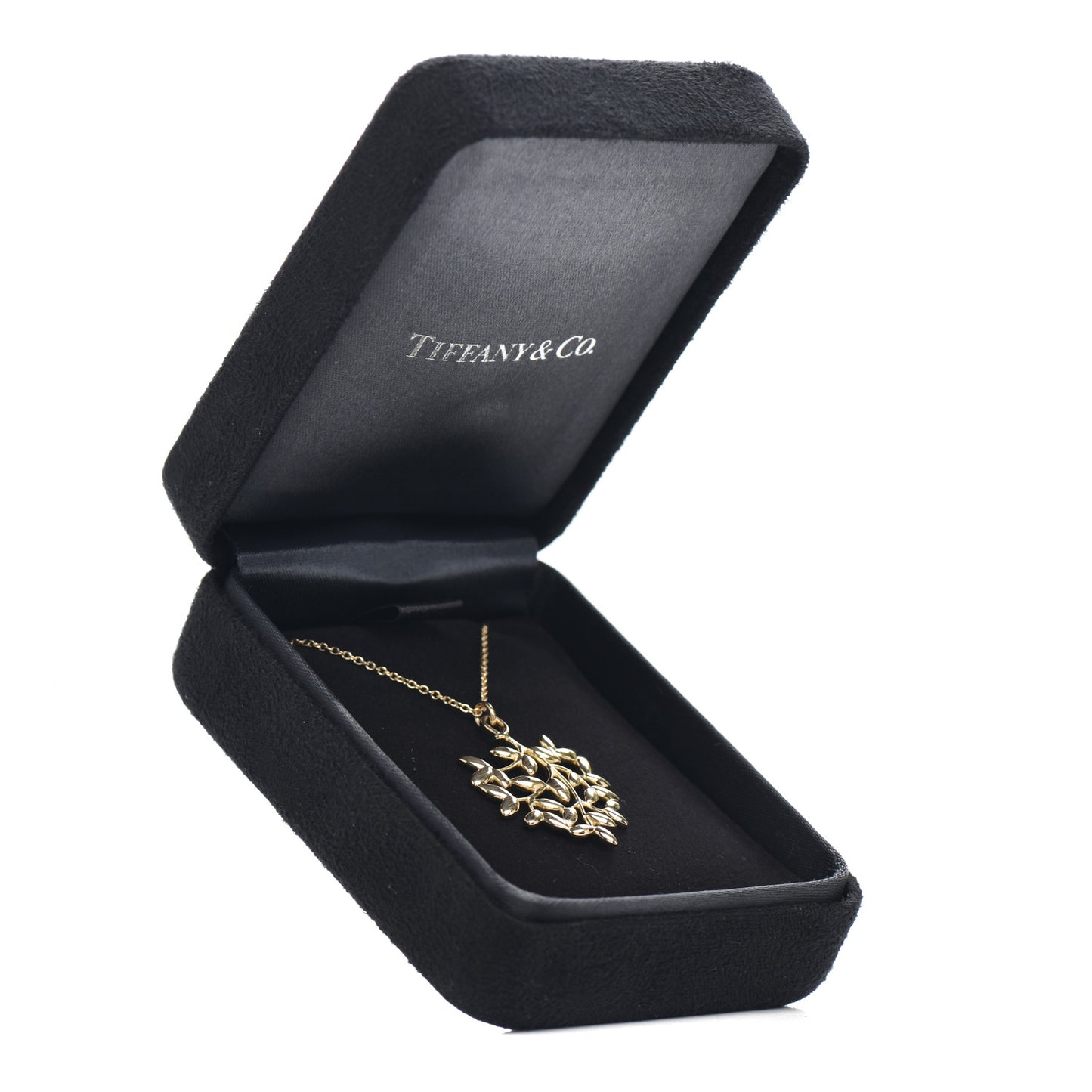 18K Yellow Gold Small Paloma Picasso Olive Leaf Pendant Necklace