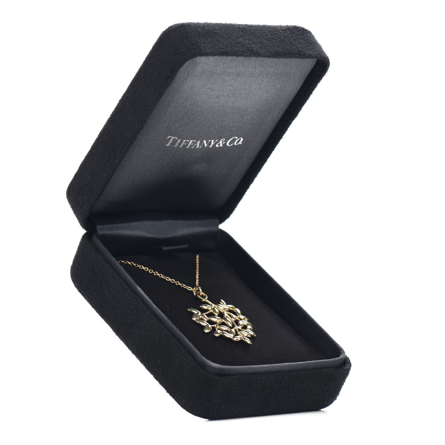 Tiffany 18K Yellow Gold Small Paloma Picasso Olive Leaf Pendant Necklace 5 of 5
