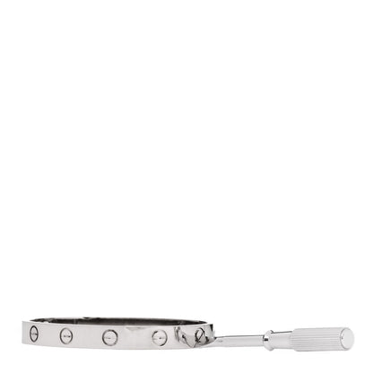 Cartier 18K White Gold LOVE Bracelet 15 3 of 8