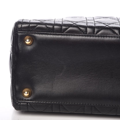 Christian Dior Lambskin Cannage Large Lady Dior Black 13 of 13