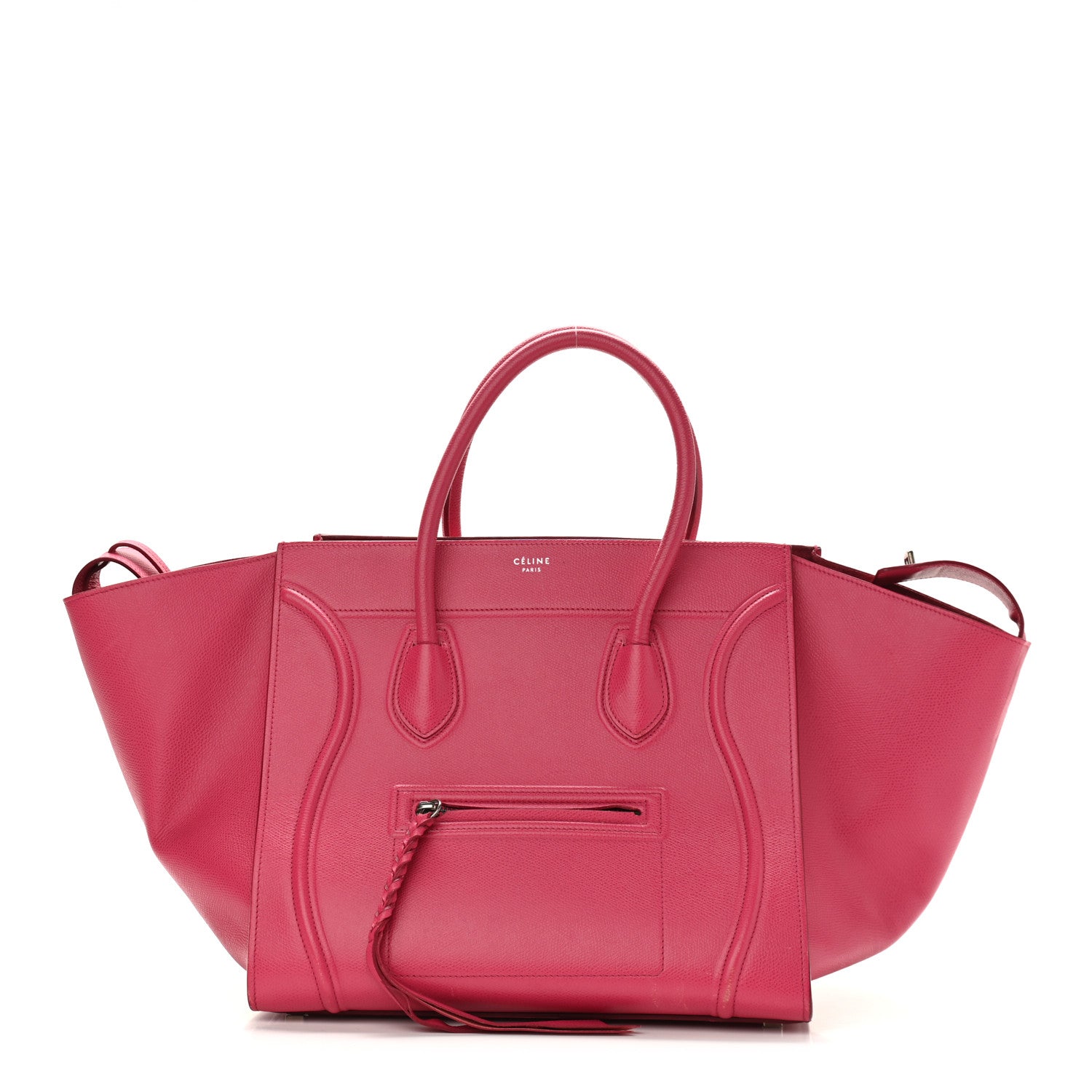 Celine Grained Calfskin Medium Phantom Luggage Fuchsia 1 of 14