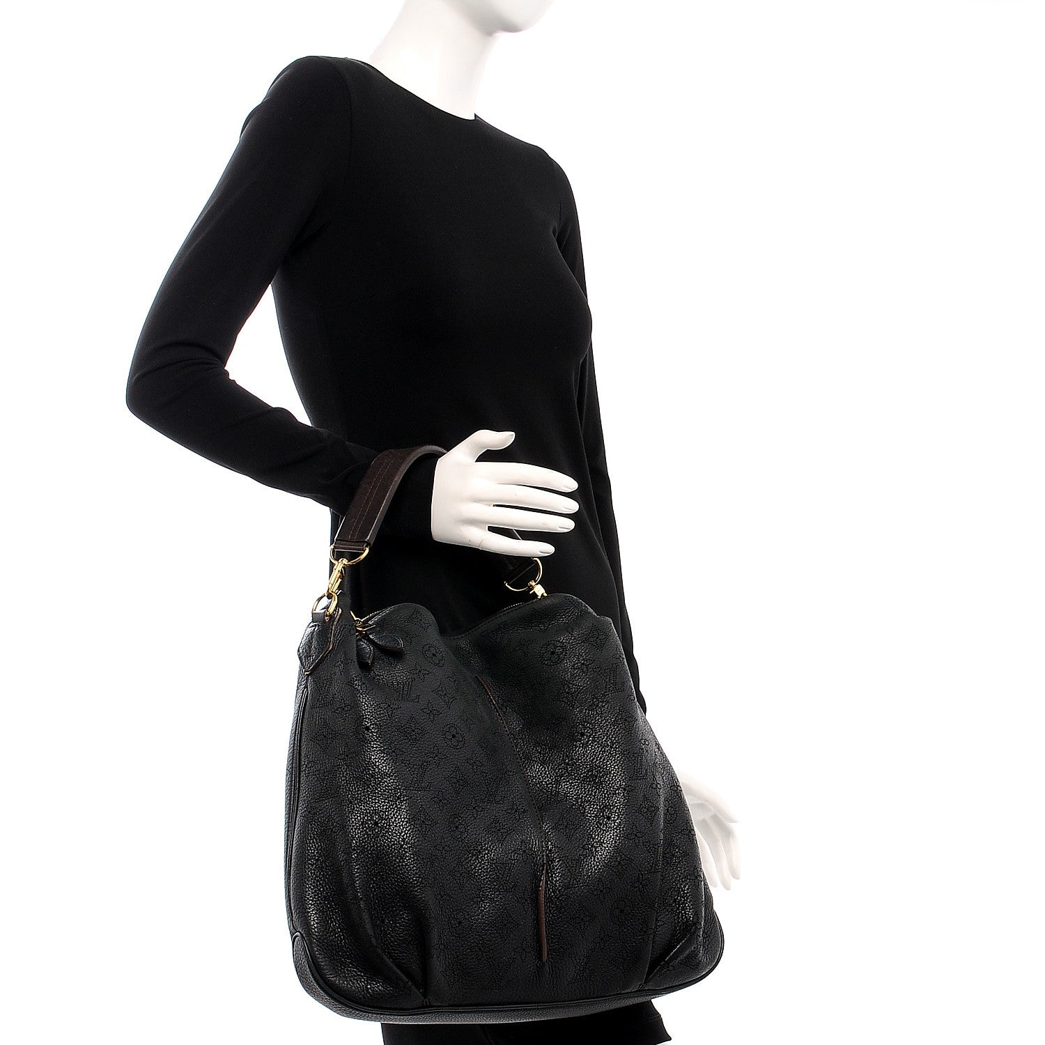 Louis Vuitton Mahina Selene MM Black 3 of 22
