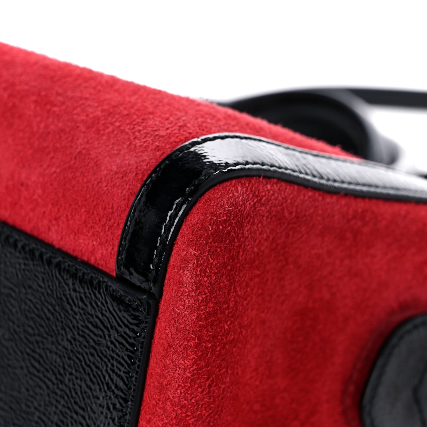 Suede Patent Web Medium Ophidia Boston Hibiscus Red Black