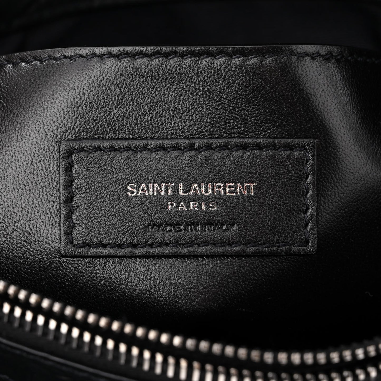 Calfskin Crocodile Embossed Medium West Hollywood Monogram Fold-Over Black