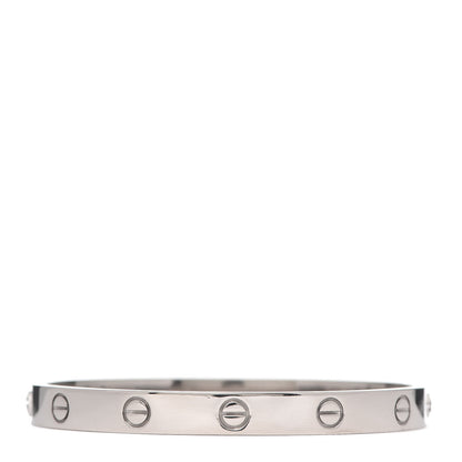 Cartier 18K White Gold LOVE Bracelet 17 1 of 5