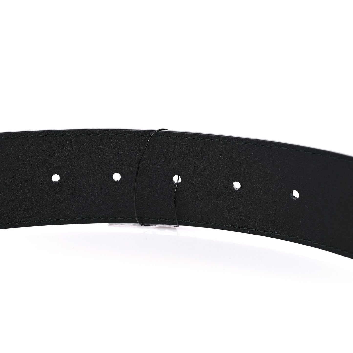 Textured Dollar Calfskin Nickel Double G 40mm Belt 90 36 Black