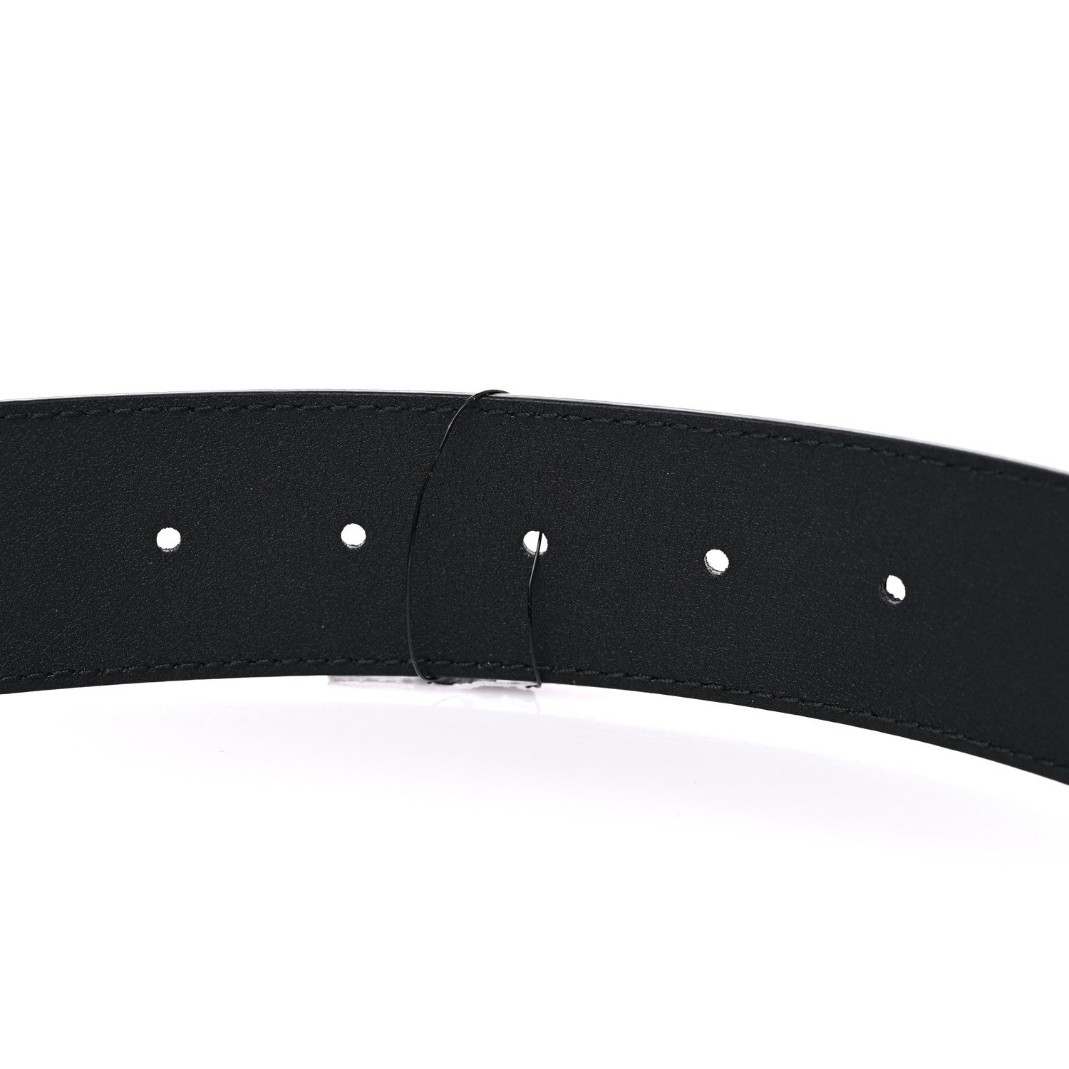 Gucci Textured Dollar Calfskin Nickel Double G 40mm Belt 90 36 Black 4 of 4