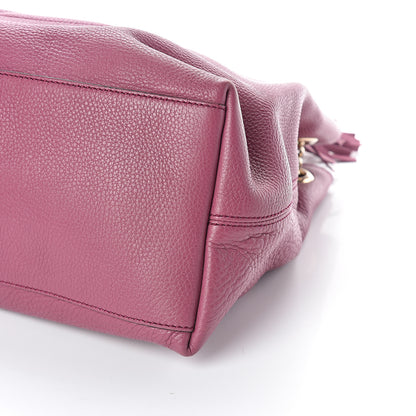 Gucci Pebbled Calfskin Medium Soho Chain Shoulder Bag Peonia Flower 8 of 8