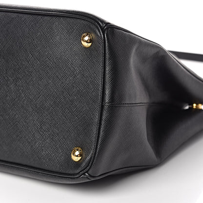 Prada Saffiano Medium Galleria Double Zip Tote Black 10 of 10