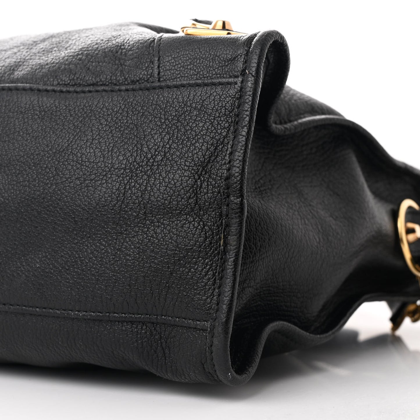 Chevre Gold Metallic Edge Hardware City Black
