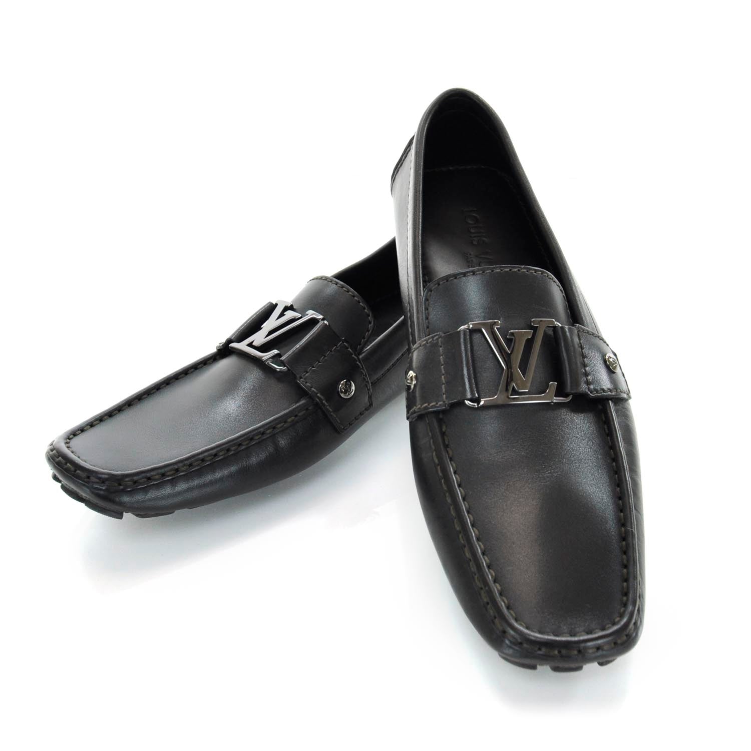 Louis Vuitton Suede Monte Carlo Loafers 8.5 Black 5 of 7