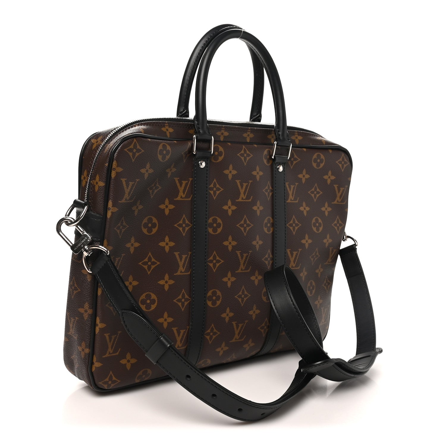 Louis Vuitton Monogram Macassar Porte-Documents Voyage PM 3 of 9