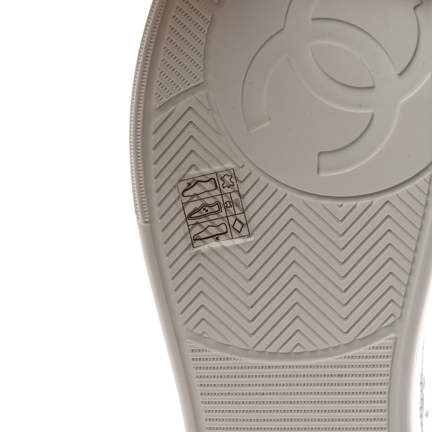 Calfskin CC Womens Sneakers 40.5 White