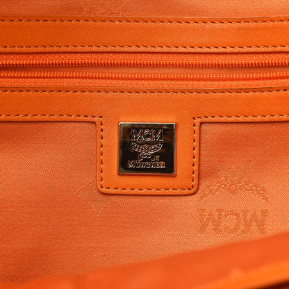 MCM Visetos Side Stud Medium Stark Backpack Orange 6 of 12