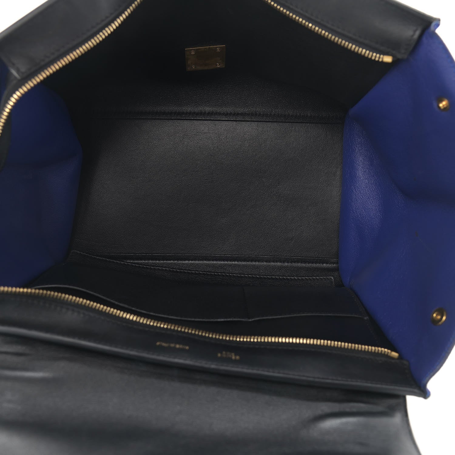Celine Smooth Calfskin Suede Medium Tri-color Trapeze Indigo 5 of 18