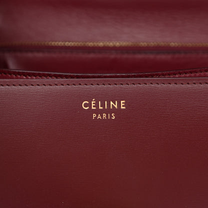 Celine Box Calfskin Medium Classic Box Flap Bag Burgundy 6 of 15