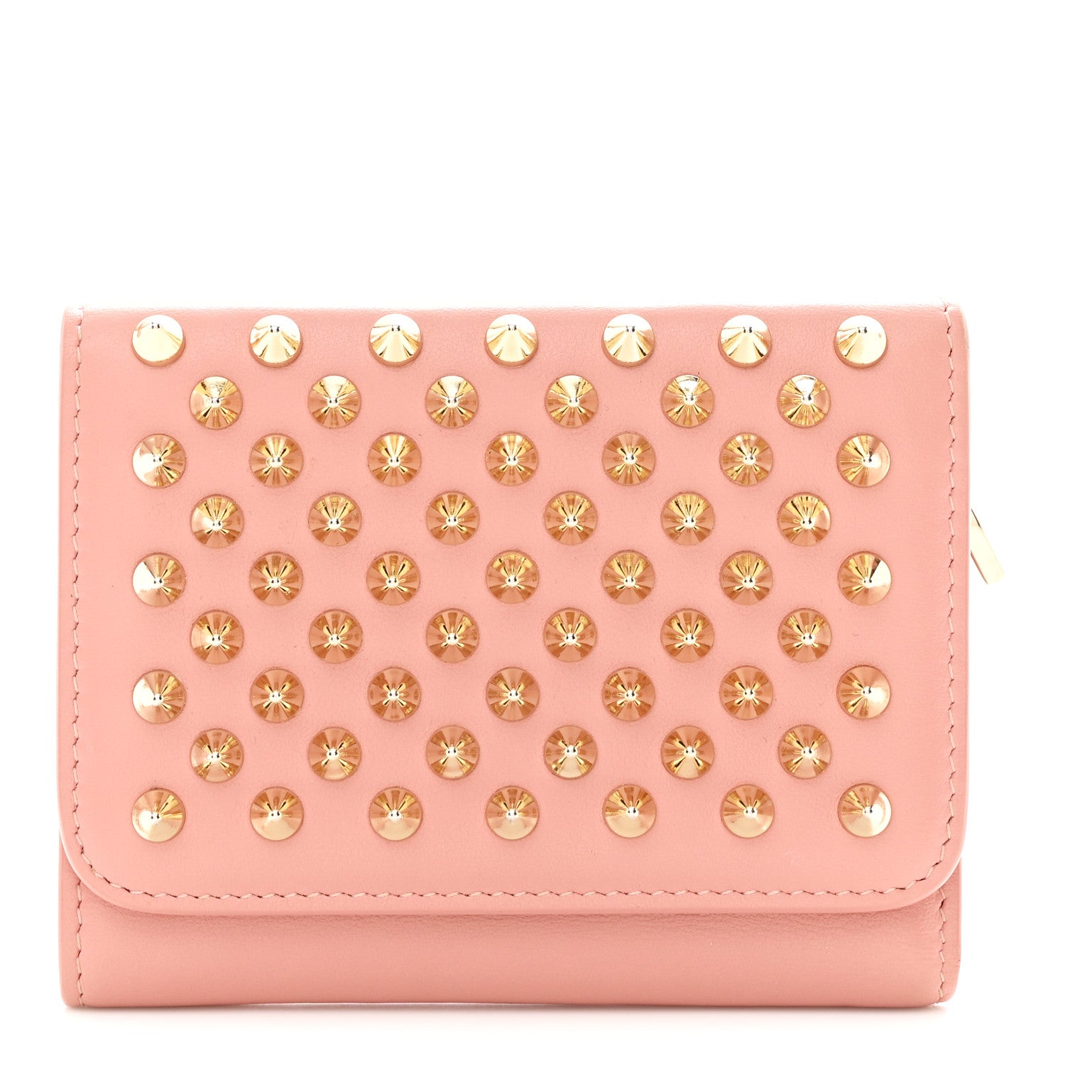 Christian Louboutin Calfskin Spiked Macaron Mini Spiked Wallet Ronsard 1 of 7