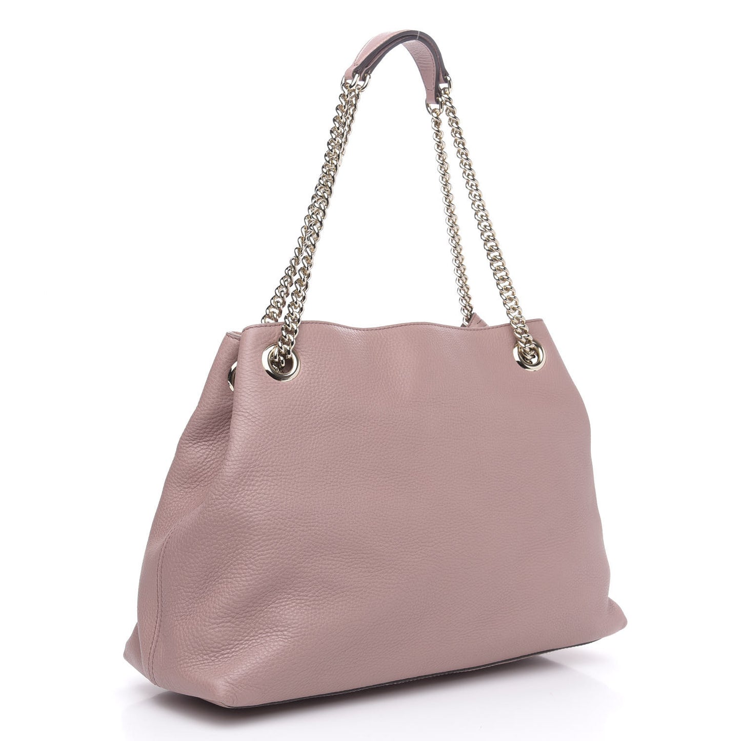 Pebbled Calfskin Medium Soho Chain Shoulder Bag Dark Cipria