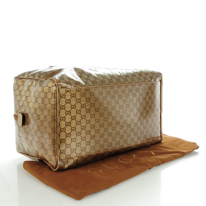 Gucci Crystal Monogram Web Medium Collapsible Carry On Duffle Bronze 4 of 7