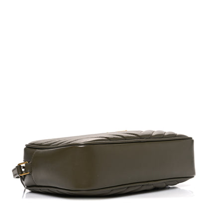 Saint Laurent Calfskin Matelasse Monogram Lou Camera Bag Military Olive 4 of 11
