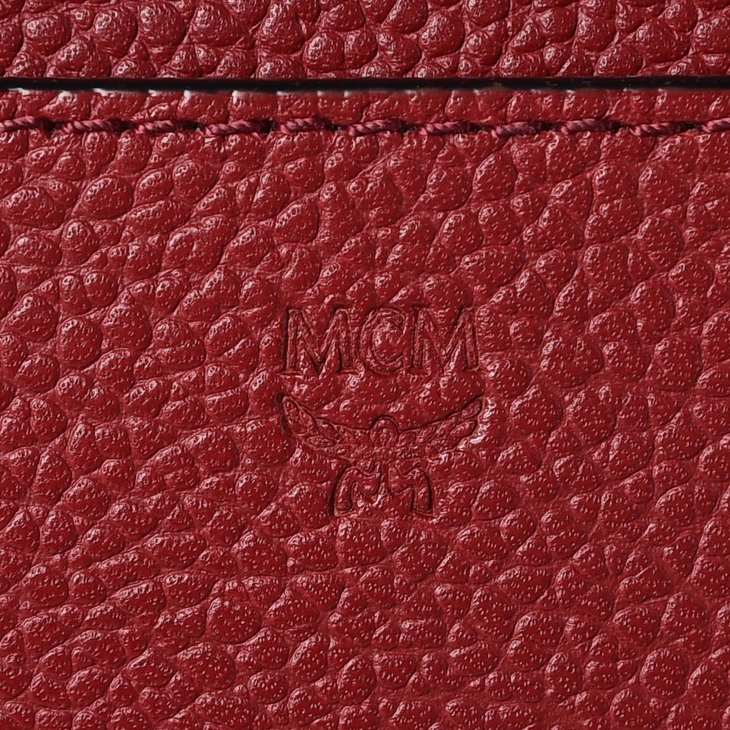 Grained Calfskin Small Ella Boston Burgundy