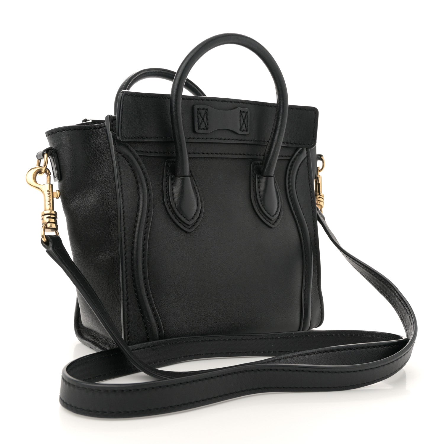 Celine Smooth Calfskin Nano Luggage Black 2 of 11