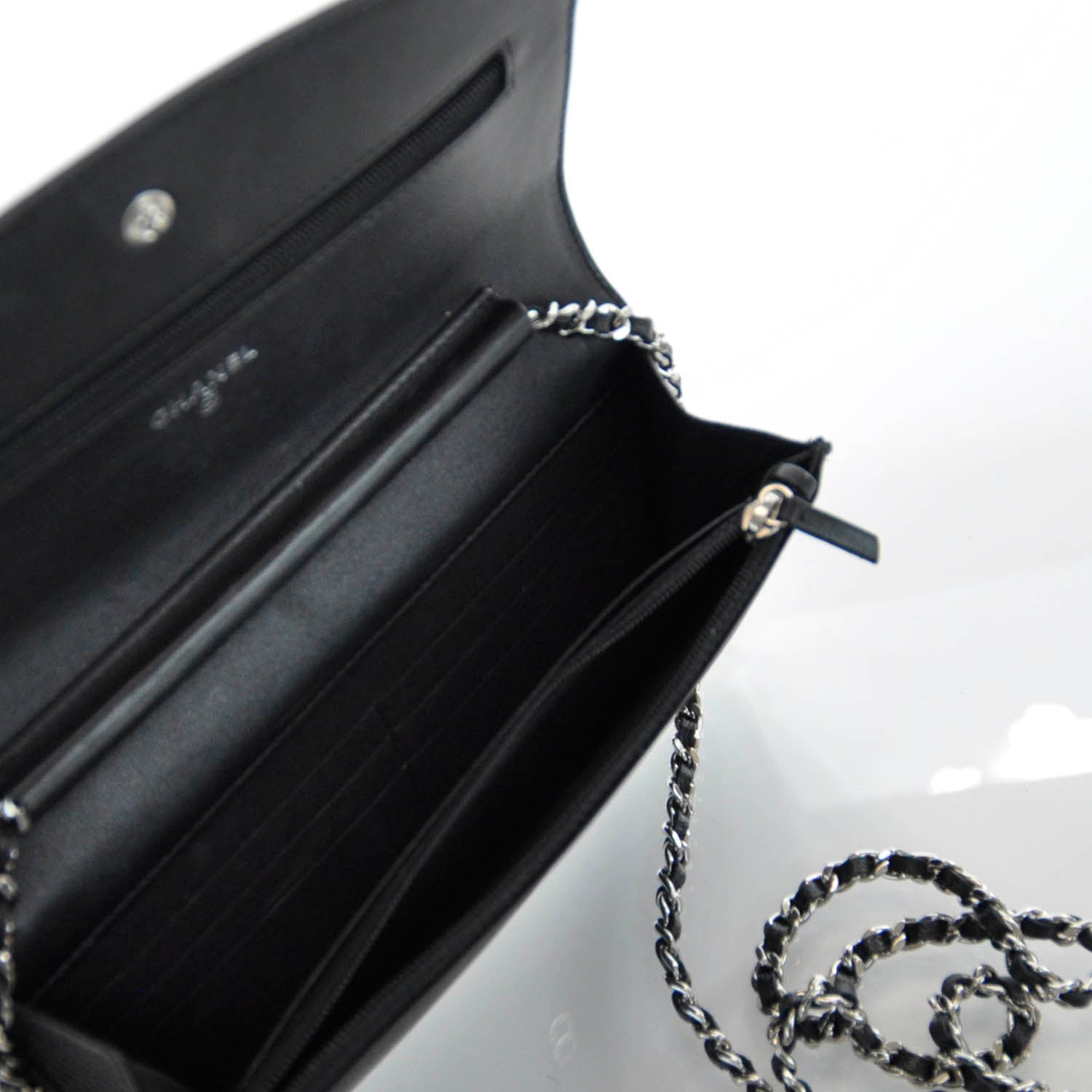 Chanel Caviar CC Wallet on Chain Black 6 of 9
