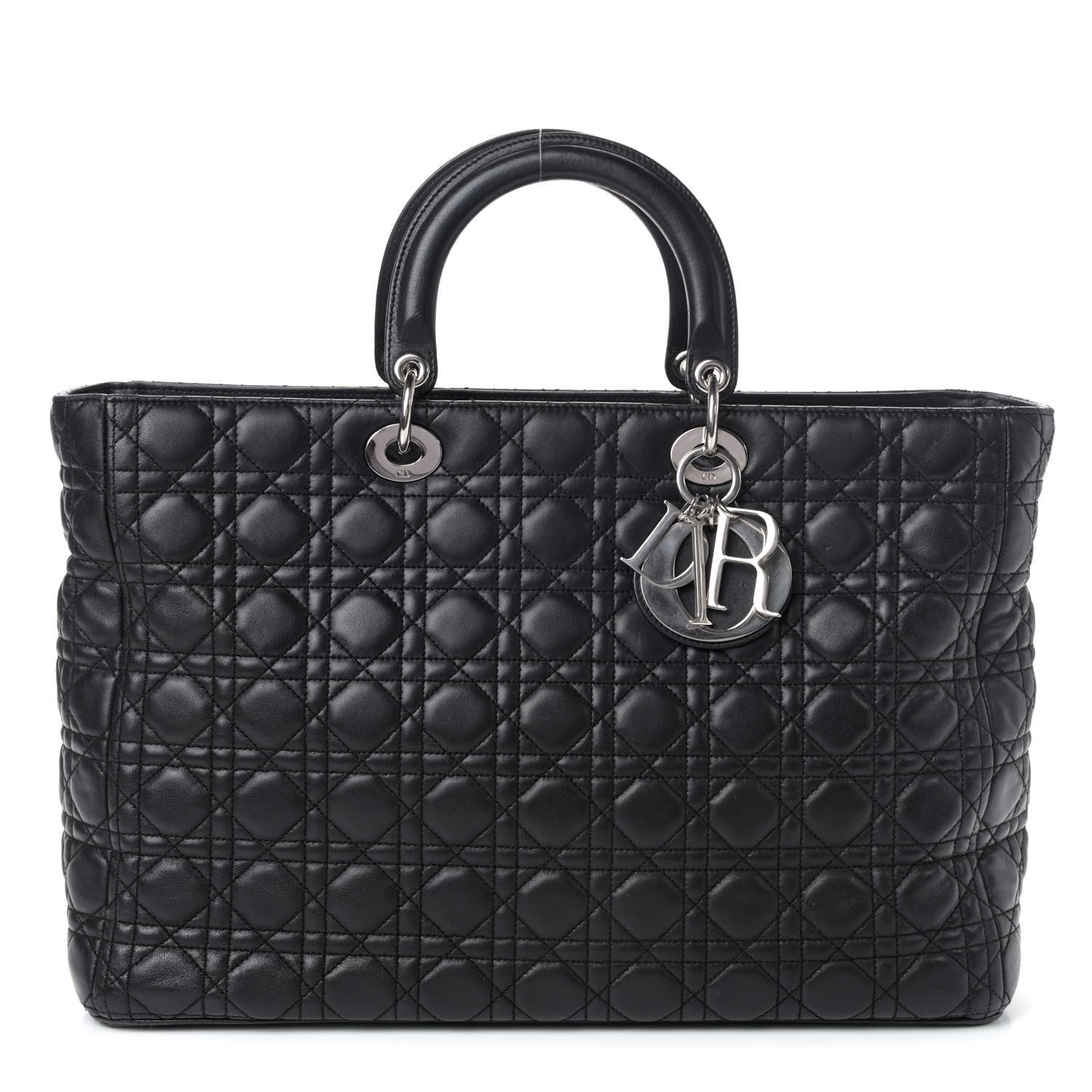 Christian Dior Lambskin Cannage XL Lady Dior Black 1 of 4