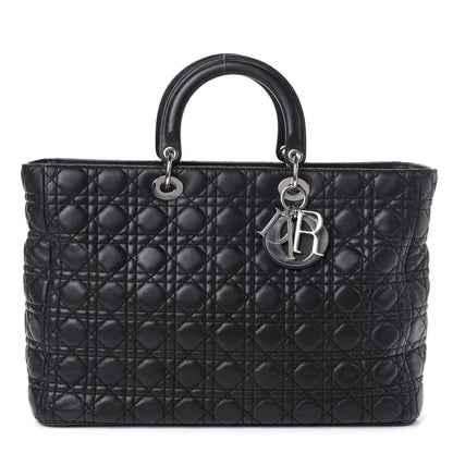 Christian Dior Lambskin Cannage XL Lady Dior Black 1 of 4