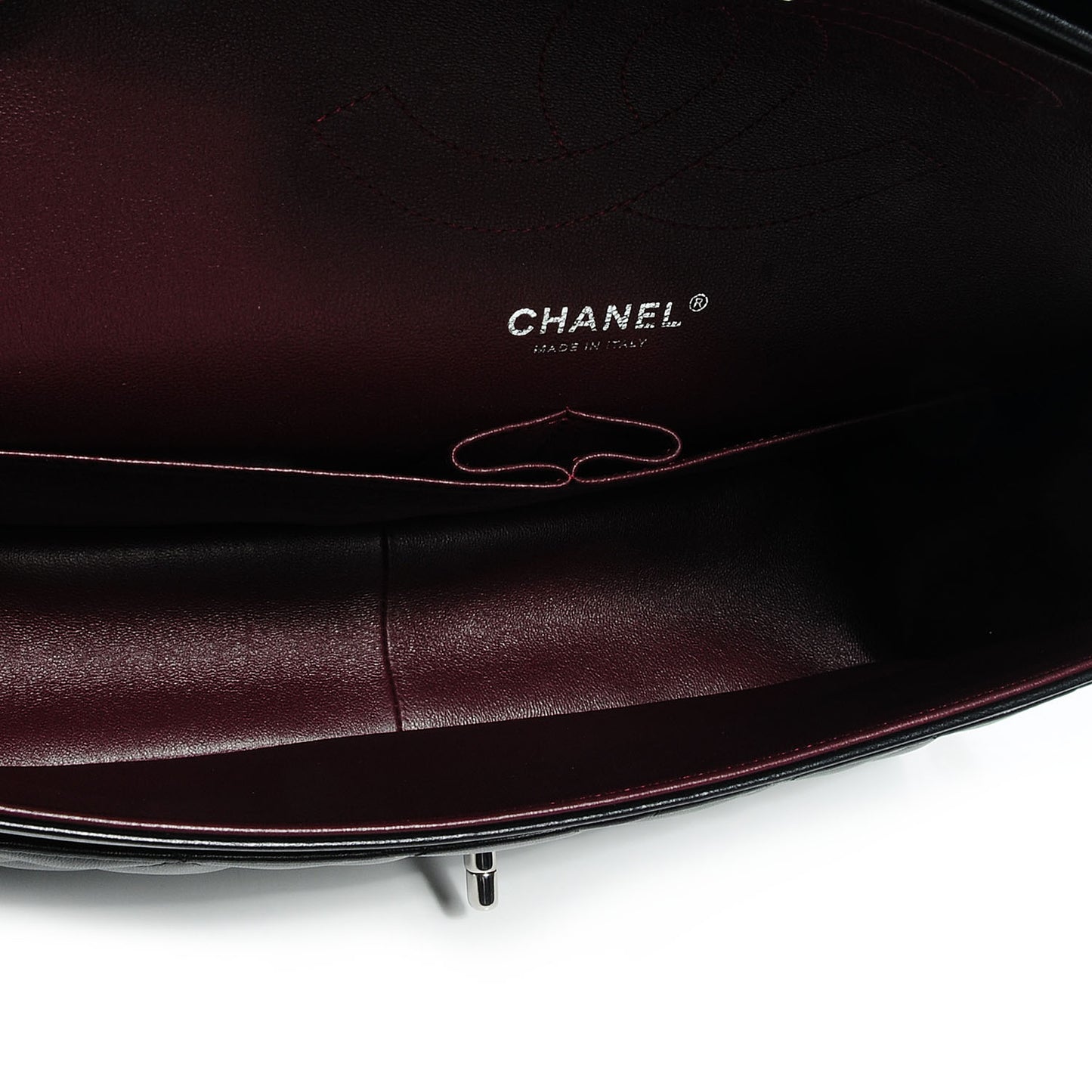 Lambskin Jumbo Double Flap Black