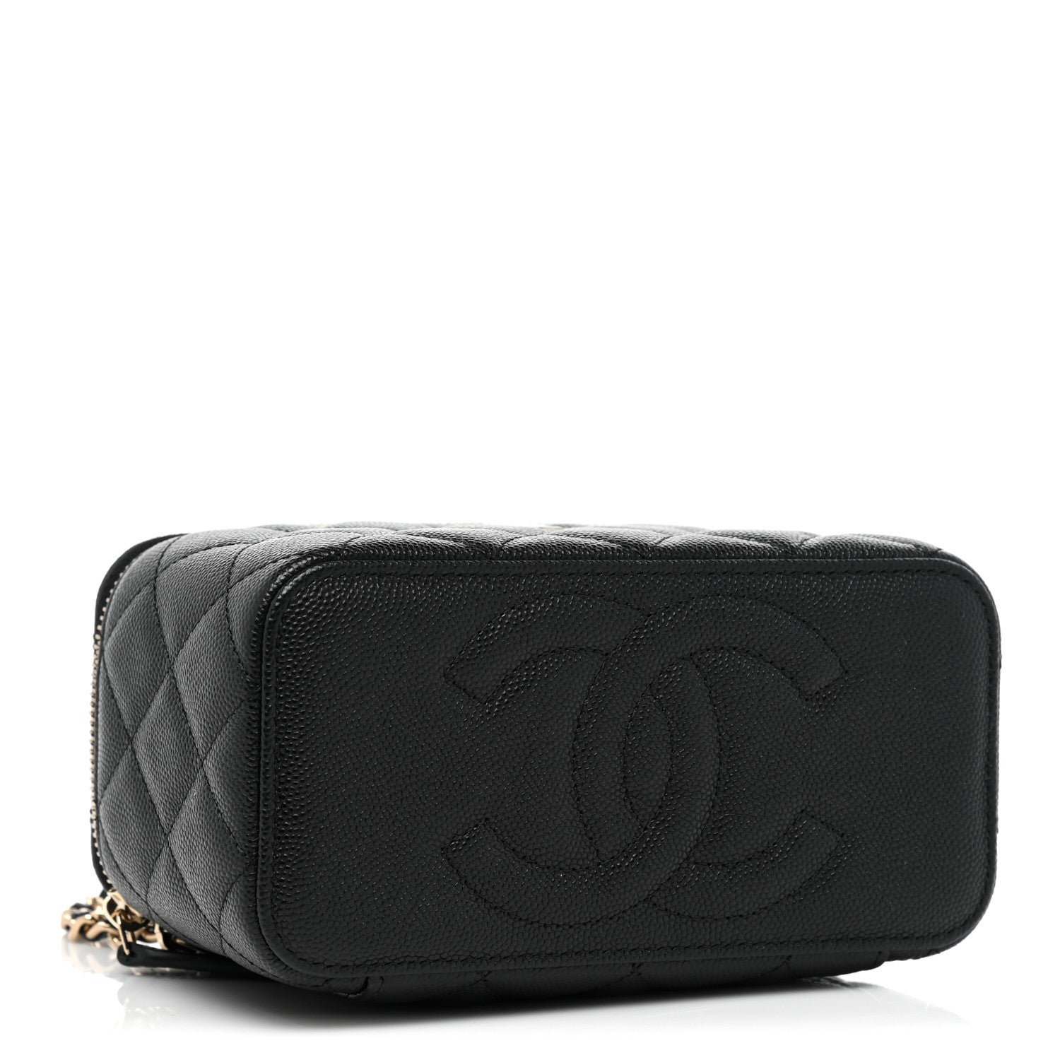 Chanel Caviar Quilted Small Vanity Case With Chain Black 4 of 10