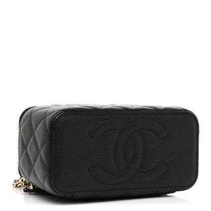 Chanel Caviar Quilted Small Vanity Case With Chain Black 4 of 10