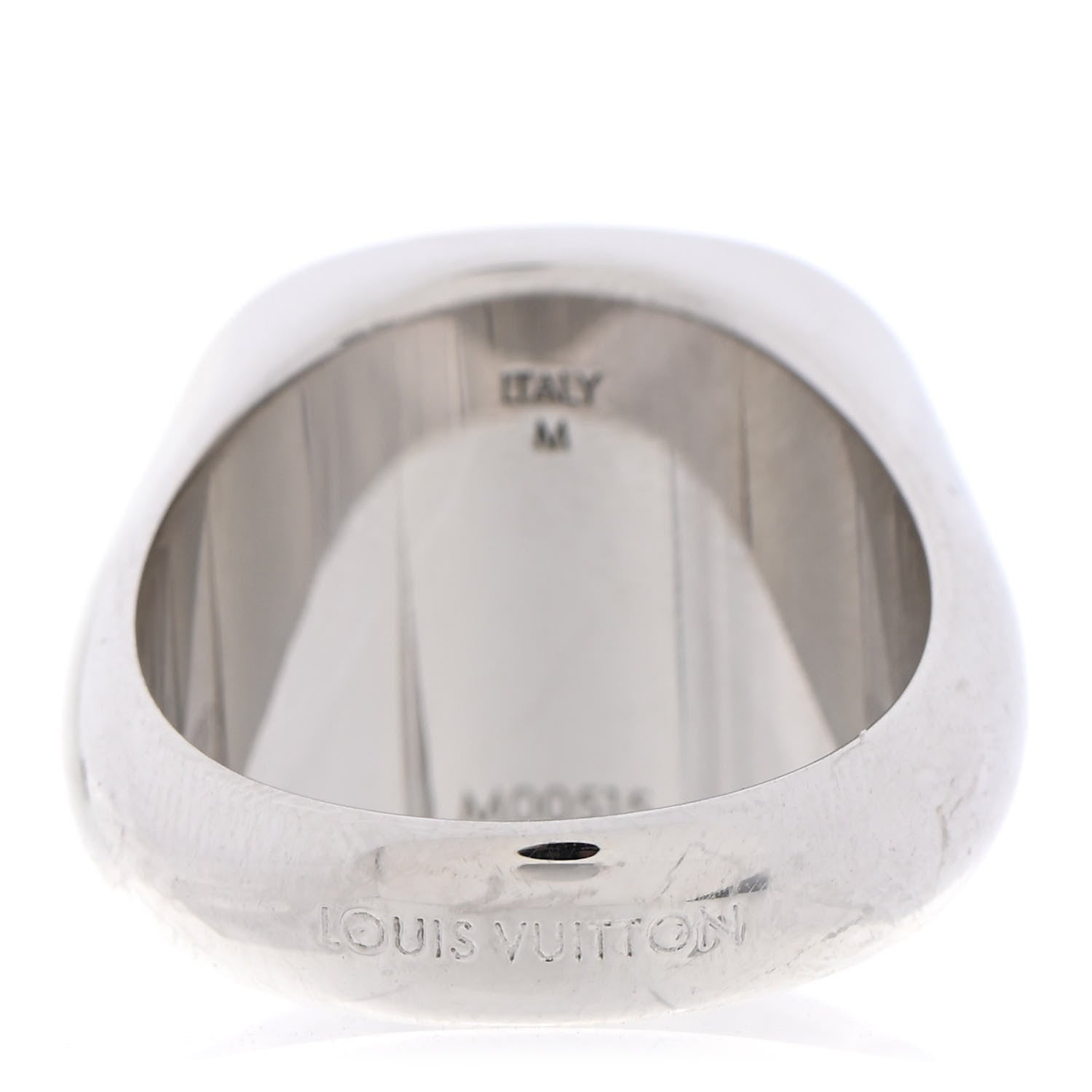 Louis Vuitton Monogram Lock Signet Ring M Silver 3 of 4