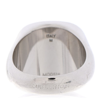 Louis Vuitton Monogram Lock Signet Ring M Silver 3 of 4