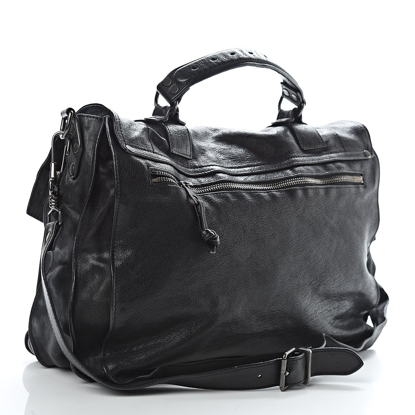 Lambskin PS1 Large Satchel Black