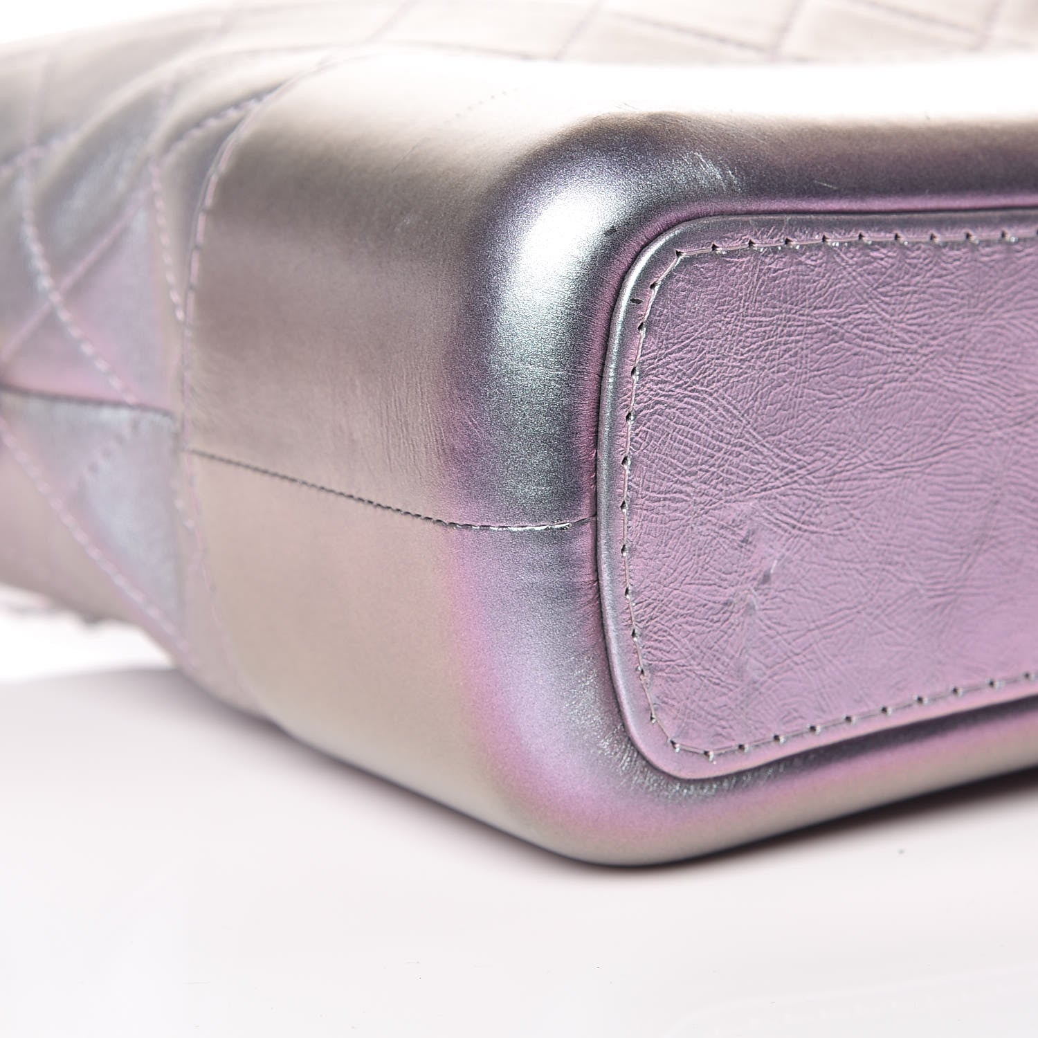 Chanel Iridescent Lambskin Calfskin Quilted Medium Gabrielle Hobo Light Purple 9 of 10