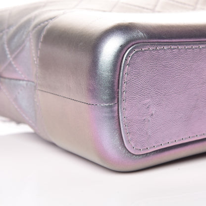 Chanel Iridescent Lambskin Calfskin Quilted Medium Gabrielle Hobo Light Purple 9 of 10
