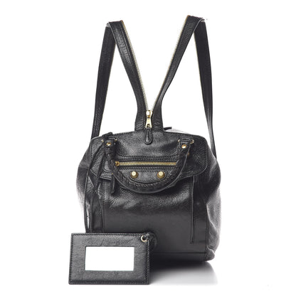 Balenciaga Agneau Giant 12 Gold Hardware Traveler Convertible Backpack Black 1 of 22