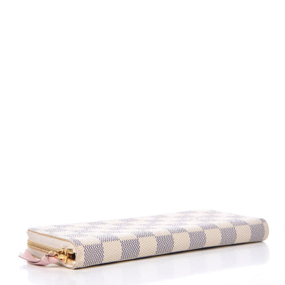 Louis Vuitton Damier Azur Clemence Wallet Rose Ballerine 4 of 7