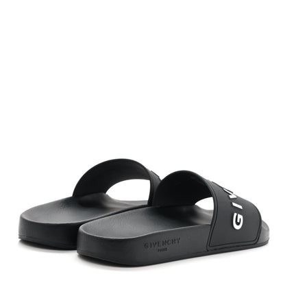 Givenchy Rubber Logo Pool Slide Sandals 40 Black 4 of 10