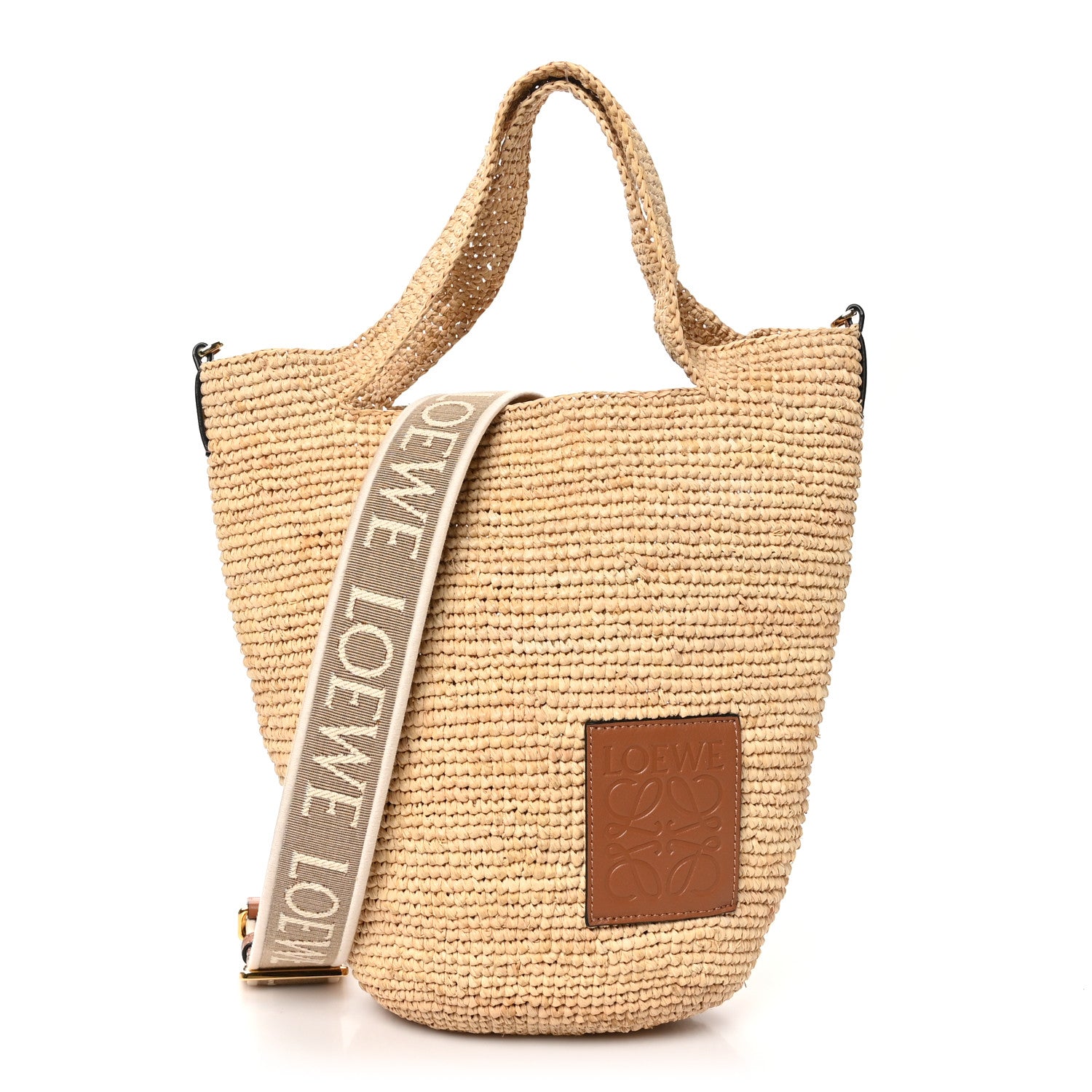 Loewe Raffia Mini Slit Tote Bag Natural Tan 1 of 9
