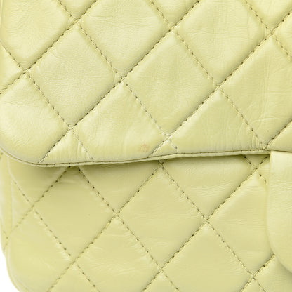 Chanel Lambskin Quilted Jumbo Single Flap Green 14 of 14