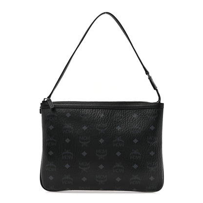 MCM Visetos Liz Shopper Tote Pouch Black 1 of 11