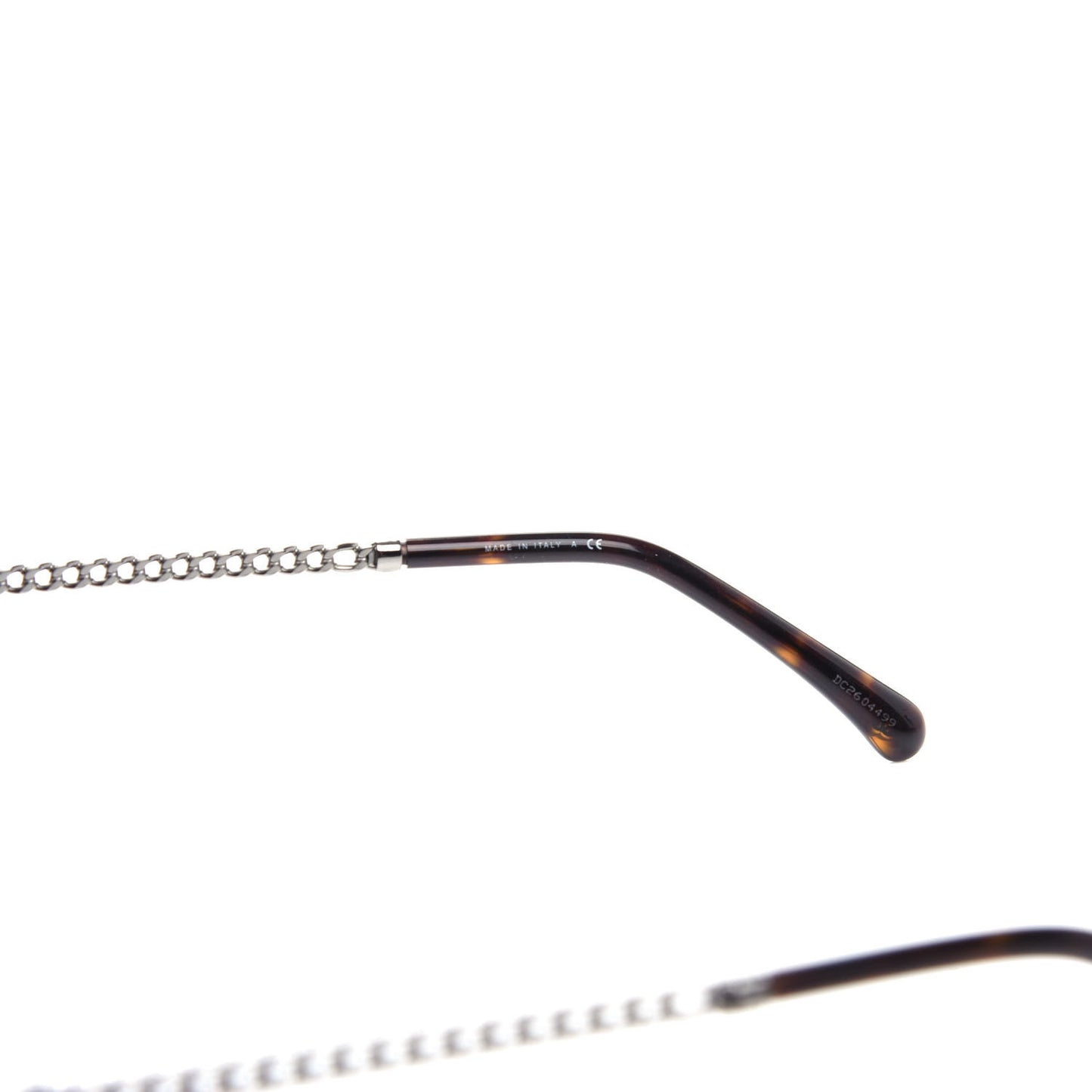 Metal Chain Round Sunglasses 4245 Brown Gold