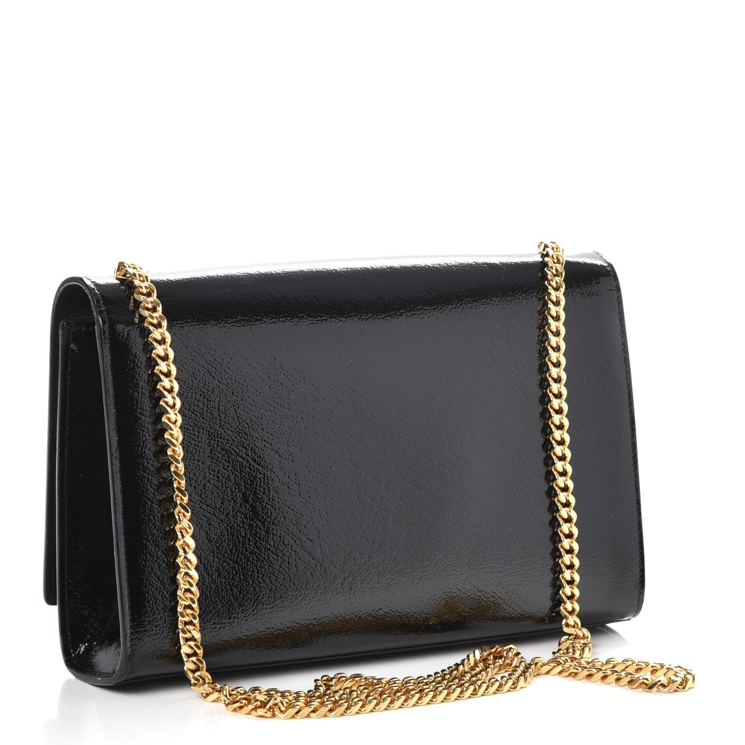 Saint Laurent Patent Medium Monogram Kate Satchel Black 3 of 7
