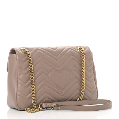 Gucci Calfskin Matelasse Medium GG Marmont Shoulder Bag Porcelain Rose 3 of 9