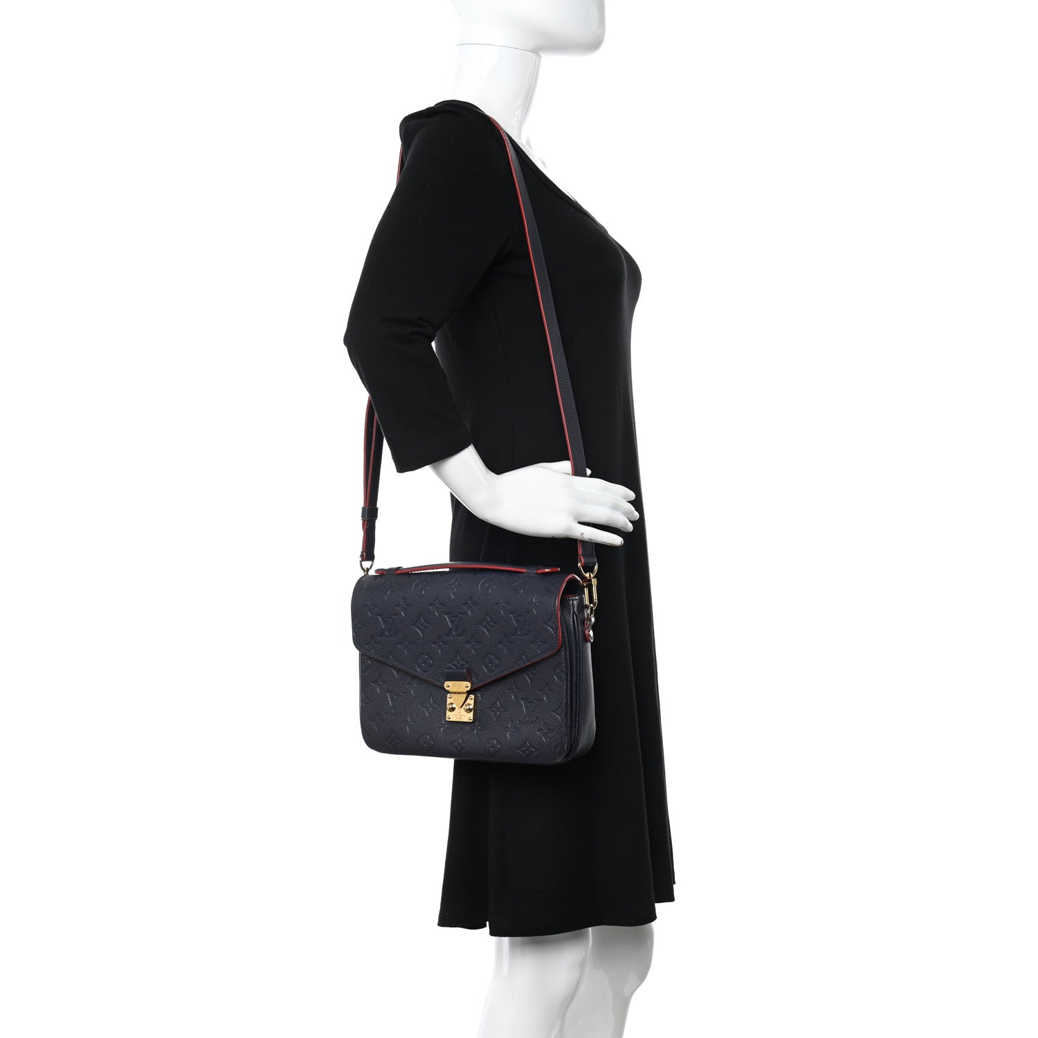 Louis Vuitton Empreinte Pochette Metis Marine Rouge 2 of 16