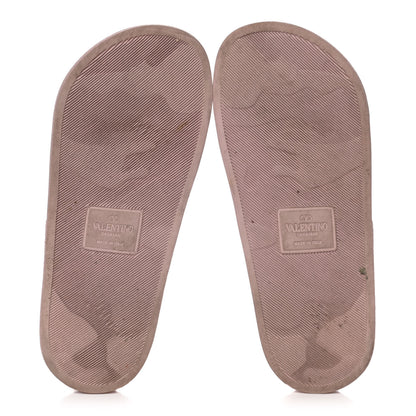 Valentino Garavani Rubber VLTN Pool Slide Sandals 37 Water Rose Disco Pink 7 of 16