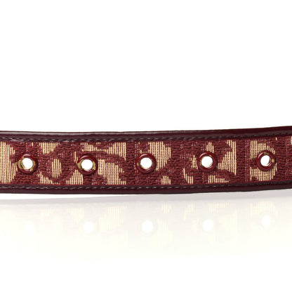 Christian Dior Monogram Buckle Belt 75 Burgundy 3 of 5